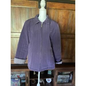 Liz Claiborne‎ Women's Size Large Purple Quilted Jacket